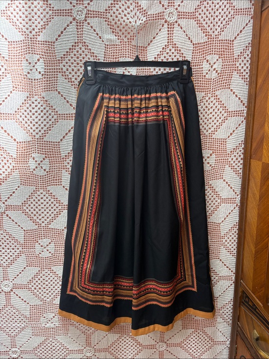 Dresses & Skirts - Vintage Marc D’Arcy Border Print Midi Skirt Size XS